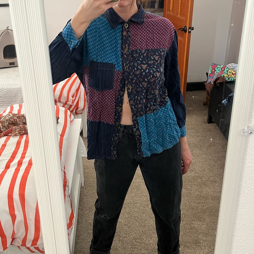 Patchwork button up western